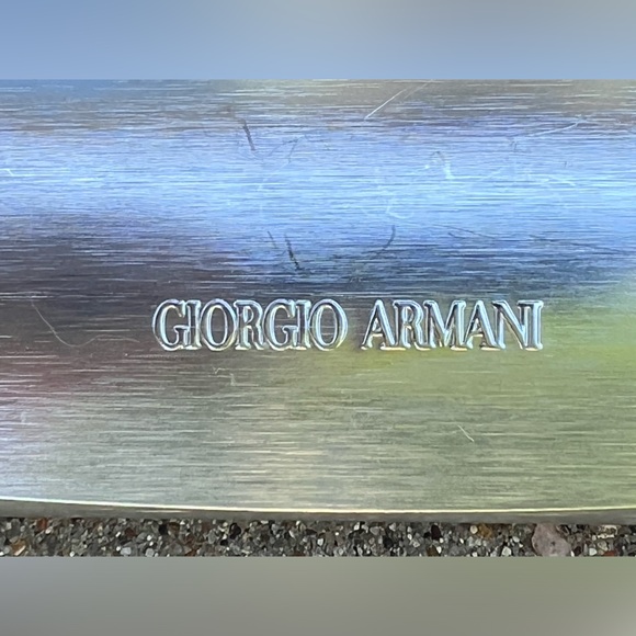 🕶️🔥Aluminum Silver Glasses/Sunglasses Metal Hard Clamshell Case Giorgio Armani - Picture 12 of 17